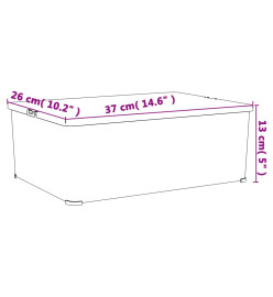 Boîtes de rangement en plastique 6 pcs 10 L empilables