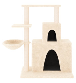 Arbre à chat avec griffoirs en sisal Crème 83 cm