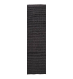 Tapis en sisal pour griffoir noir 66x250 cm