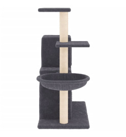 Arbre à chat avec griffoirs en sisal Gris foncé 83 cm