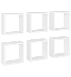 Étagères cube murales 6 pcs Blanc 30x15x30 cm