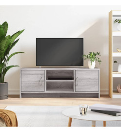 Meuble TV sonoma gris 102x30x37,5 cm bois d'ingénierie