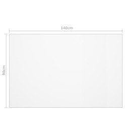 Protecteur de table mat 140x90 cm 1,6 mm PVC