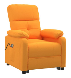 Fauteuil électrique de massage Jaune foncé Tissu