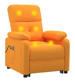 Fauteuil électrique de massage Jaune foncé Tissu