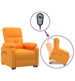 Fauteuil de massage Jaune foncé Tissu