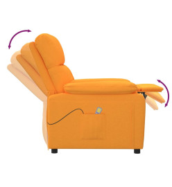 Fauteuil de massage jaune foncé tissu