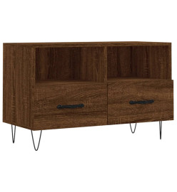 Meuble TV Chêne marron 80x36x50 cm Bois d'ingénierie