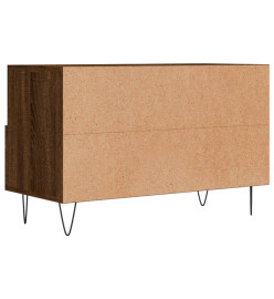 Meuble TV Chêne marron 80x36x50 cm Bois d'ingénierie