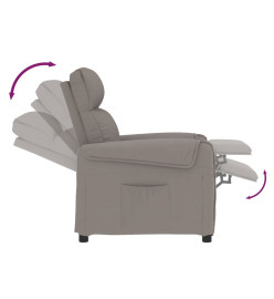 Fauteuil électrique de massage Taupe Tissu