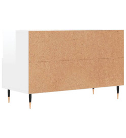 Meuble TV Blanc brillant 80x36x50 cm Bois d'ingénierie