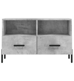 Meuble TV Gris béton 80x36x50 cm Bois d'ingénierie