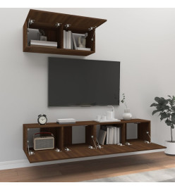 Ensemble de meubles TV 3 pcs Chêne marron Bois d'ingénierie