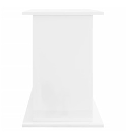 Support d'aquarium blanc brillant 101x41x58cm bois d'ingénierie