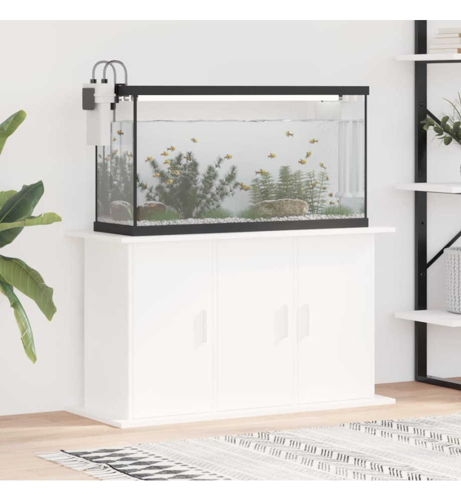 Support pour aquarium blanc 101x41x58 cm bois d'ingénierie