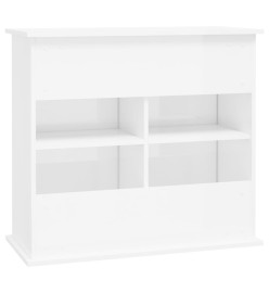 Support d'aquarium blanc brillant 81x36x73 cm bois d'ingénierie