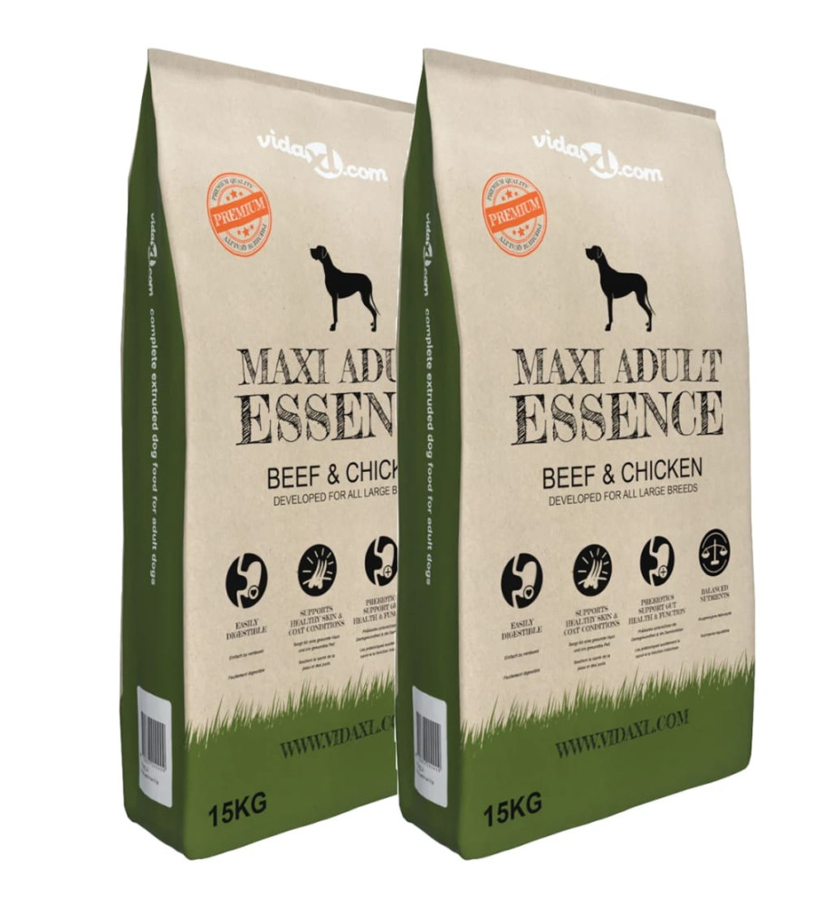 Nourriture pour chiens Maxi Adult Essence Beef&Chicken 2pc 30kg