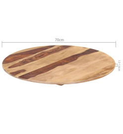 Dessus de table Bois solide Rond 15-16 mm 70 cm