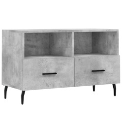 Meuble TV Gris béton 80x36x50 cm Bois d'ingénierie