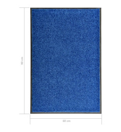 Paillasson lavable Bleu 60x90 cm