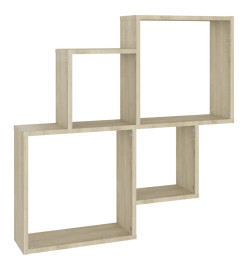 Étagère cube murale Chêne sonoma 80x15x78,5 cm Aggloméré