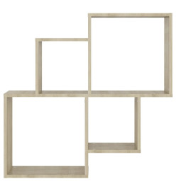 Étagère cube murale Chêne sonoma 80x15x78,5 cm Aggloméré