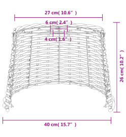 Abat-jour de plafonnier marron Ø40x26 cm osier