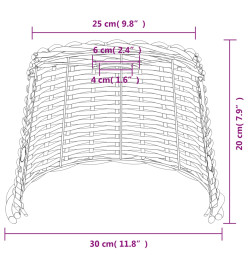 Abat-jour de plafonnier marron Ø30x20 cm osier