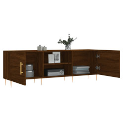 Meuble TV chêne marron 150x30x50 cm bois d'ingénierie