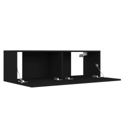 Ensemble de meubles TV 3 pcs Noir Aggloméré