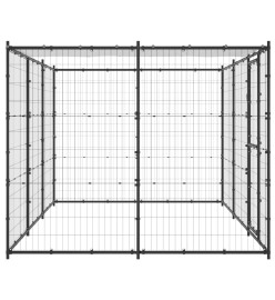 Chenil extérieur Acier avec toit 7,26 m²