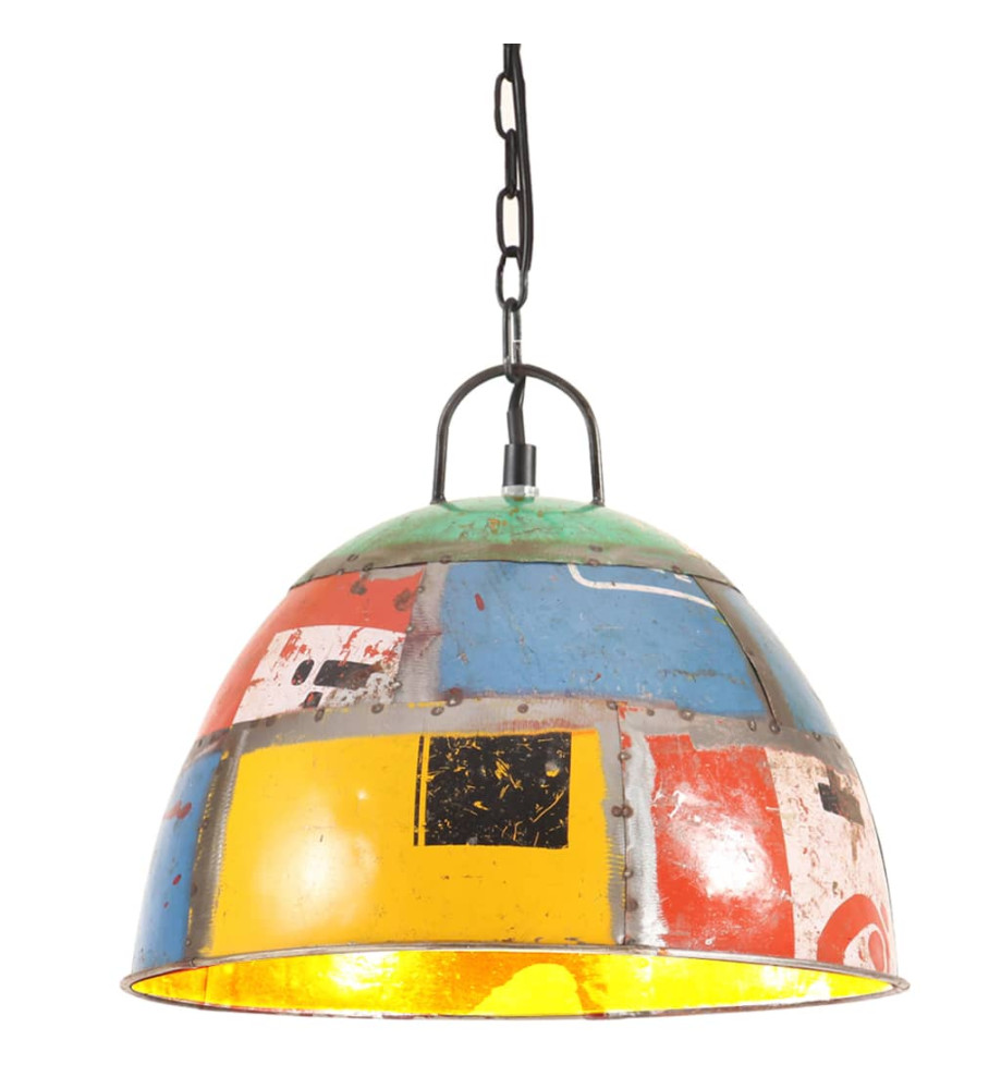 Lampe suspendue industrielle vintage 25W Multicolore Rond 31 cm