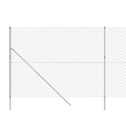 Clôture à mailles losangées argenté 2,2x25 m