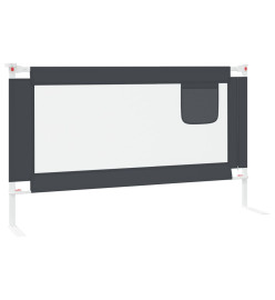 Barrière de sécurité de lit d'enfant Gris foncé 140x25 cm Tissu