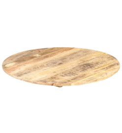 Dessus de table Bois de manguier solide Rond 15-16 mm 80 cm