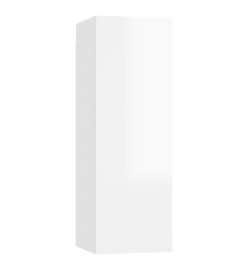 Ensemble de meubles TV 4 pcs Blanc brillant Aggloméré