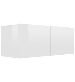 Ensemble de meubles TV 3 pcs Blanc brillant Aggloméré