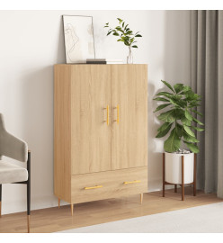 Buffet haut chêne sonoma 69,5x31x115 cm bois d'ingénierie