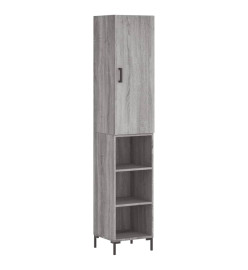 Buffet haut Sonoma gris 34,5x34x180 cm Bois d'ingénierie