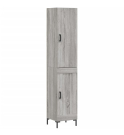 Buffet haut Sonoma gris 34,5x34x180 cm Bois d'ingénierie