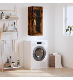 Armoire murale chêne fumé 34,5x34x90 cm