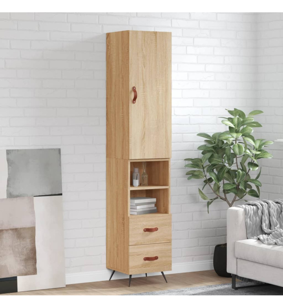 Buffet haut Chêne sonoma 34,5x34x180 cm Bois d'ingénierie Buffet haut Chêne sonoma 34,5x34x180 cm Bois d'ingénierie