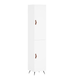 Buffet haut Blanc 34,5x34x180 cm Bois d'ingénierie
