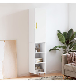 Buffet haut Blanc 34,5x34x180 cm Bois d'ingénierie