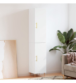 Buffet haut Blanc 34,5x34x180 cm Bois d'ingénierie