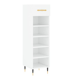 Armoire à chaussures blanc 30x35x105 cm bois d'ingénierie