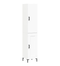 Buffet haut Blanc 34,5x34x180 cm Bois d'ingénierie