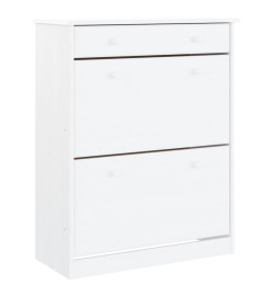 Armoire à chaussures ALTA blanc 77x35x96 cm bois massif de pin