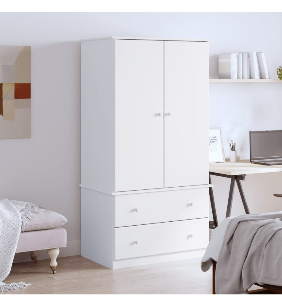 Garde-robe ALTA blanc 90x55x170 cm bois massif de pin Garde-robe ALTA blanc 90x55x170 cm bois massif de pin