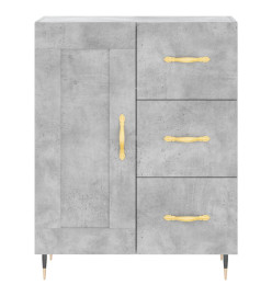 Buffet haut Gris béton 69,5x34x180 cm Bois d'ingénierie